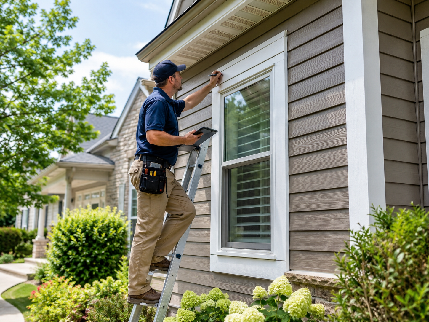 Exterior inspection using a drone